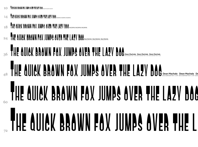 SAM Display font waterfall